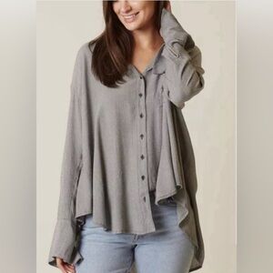 Free People Magic Breeze Button Down Blouse